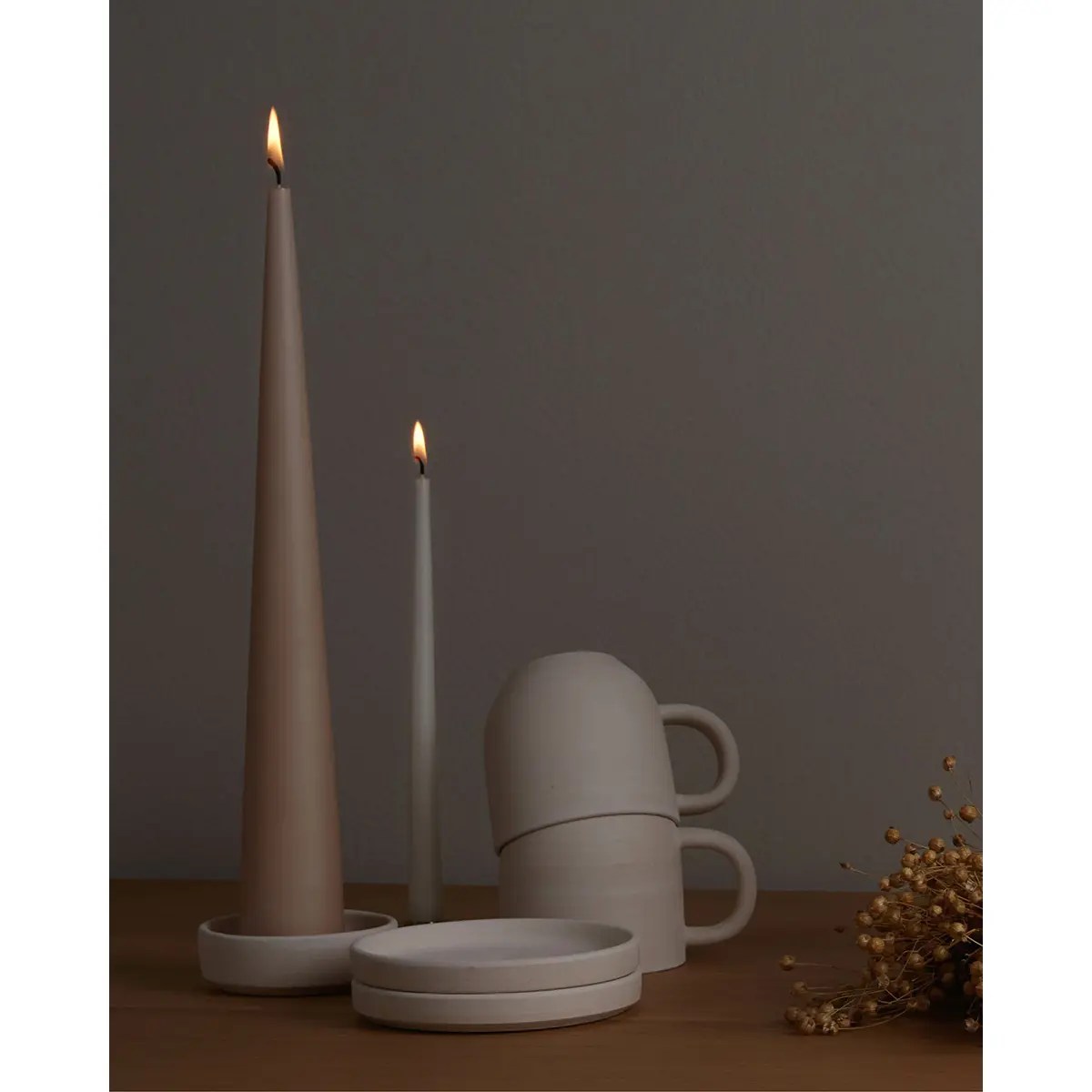 Ester & Erik candle cone candle, matt finish, various colours Vanil