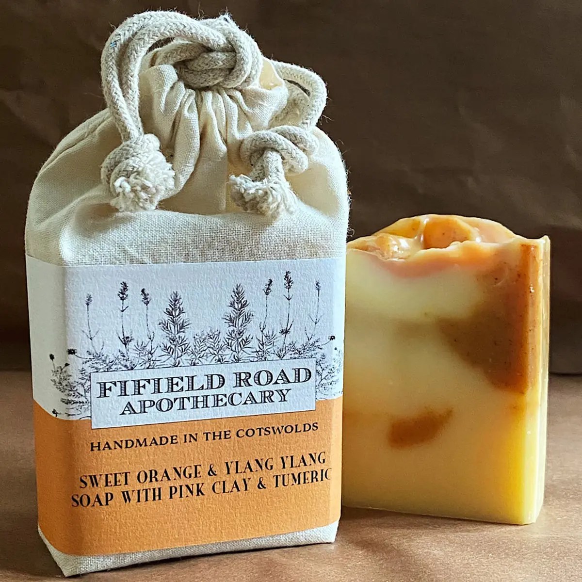 Fifield Road Apothecary Sweet Orange & Ylang Ylang Soap with Turmeric