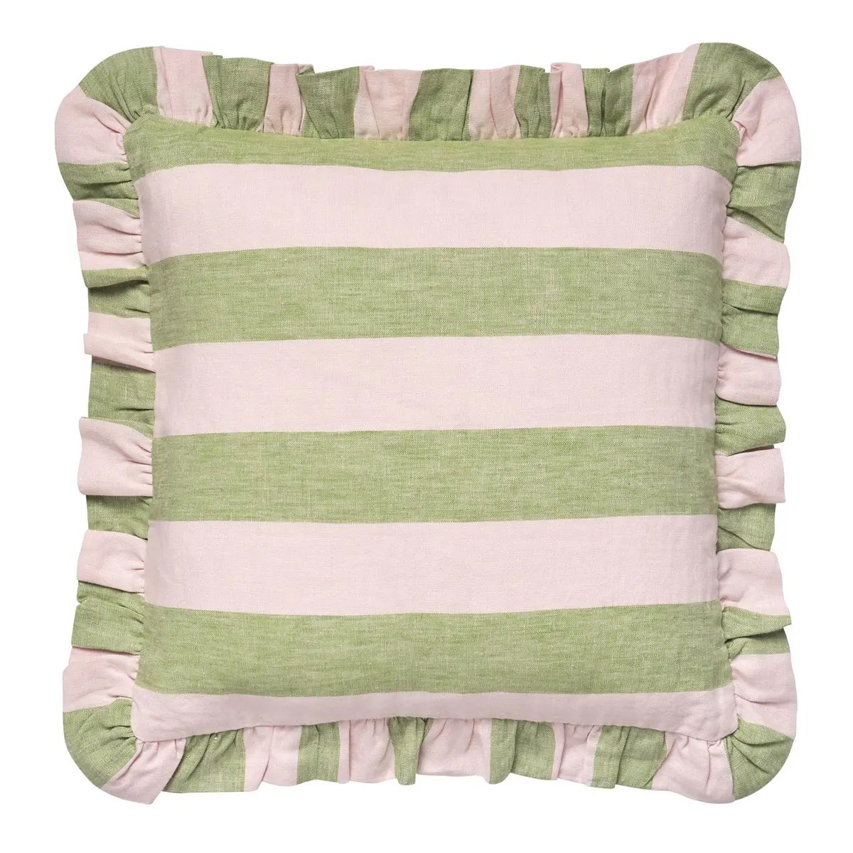 Projekti TYYNY Sirkus frill cushion, Peridot Vanil