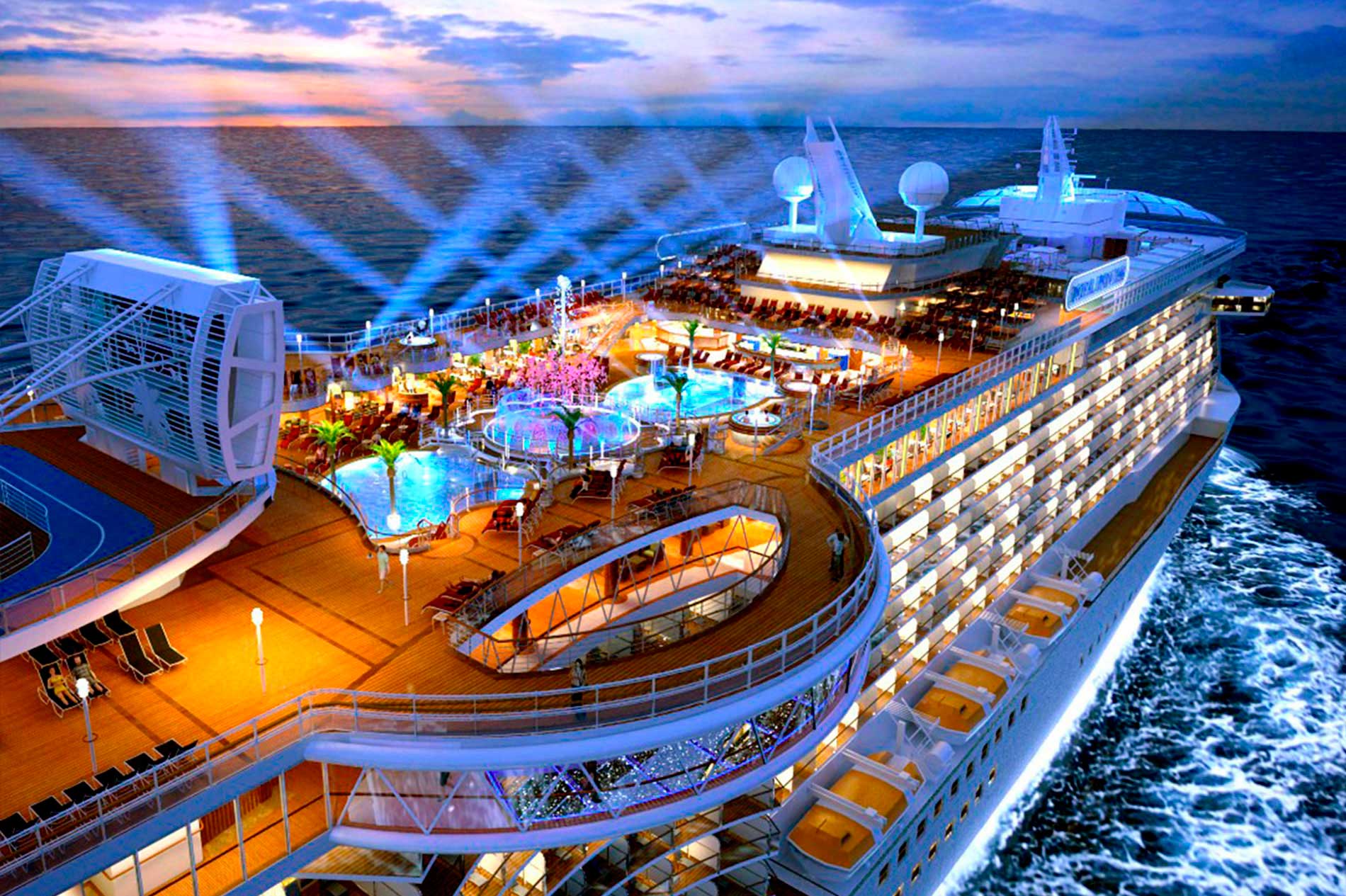 Indian Ocean Cruises Christmas 2023 Ocean Princess cruise ship in port Victoria in Seychelles