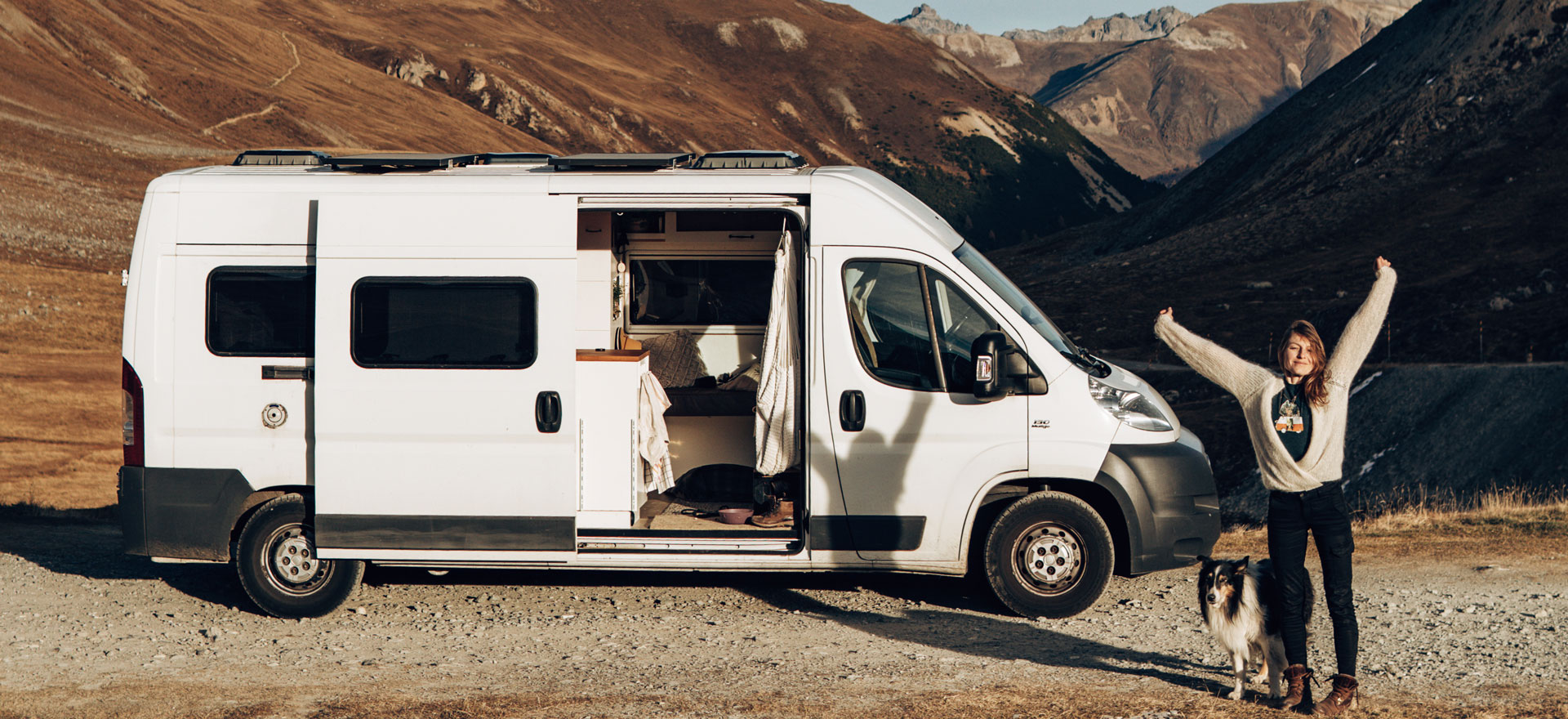 vanilla icedream Vollzeit Vanlife im selbst ausgebauten Camper.