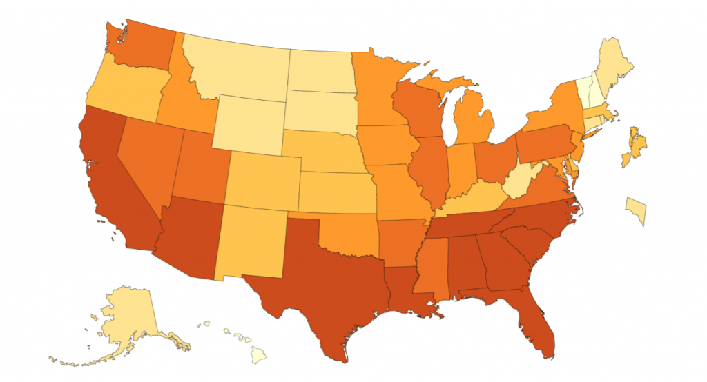 Resurgence of COVID19 The top 10 states with increasing cases. Vaniman