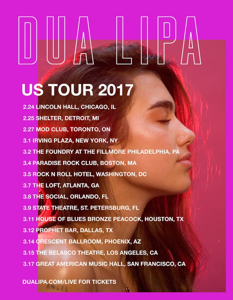 Ain't No Dollar Sign Dua Lipa announces North American