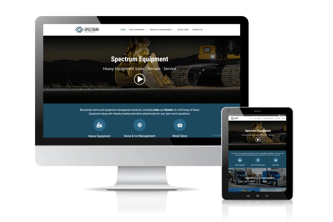 Spectrum Equipment site Redesign