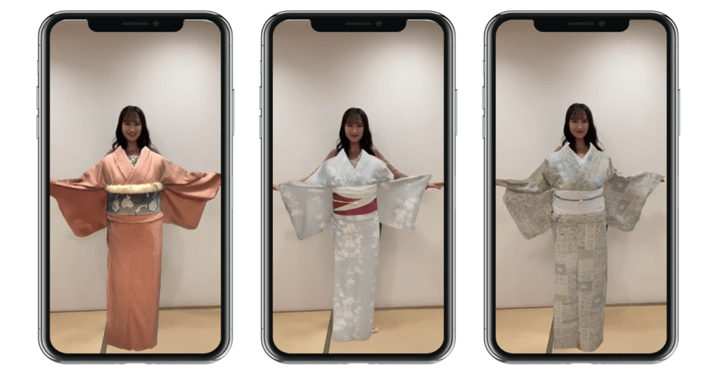 梨花和服 ブランディング施策『着物試着AR』 vartique｜AR/メタバース制作会社