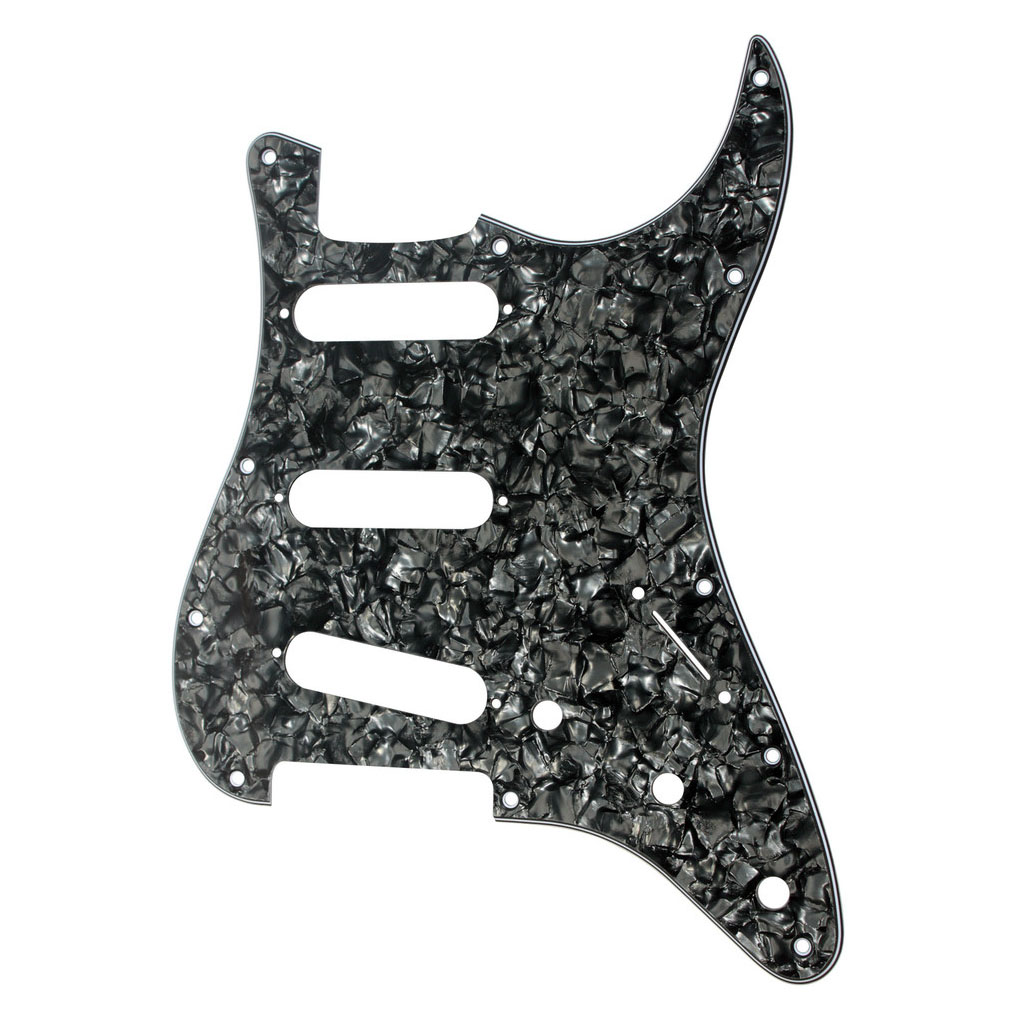 FENDER STRAT PICKGUARD SSS BLACK PEARL