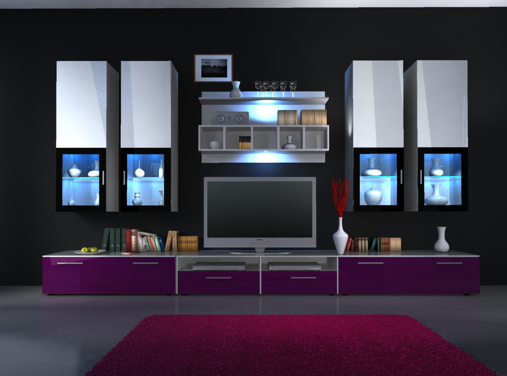 Moderne Wohnwände und wie Designer Wohnwand Alfa von JV Möbel