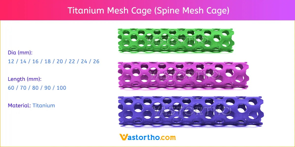 Titanium Mesh Cage Introduction, Sizes & Uses • Vast Ortho