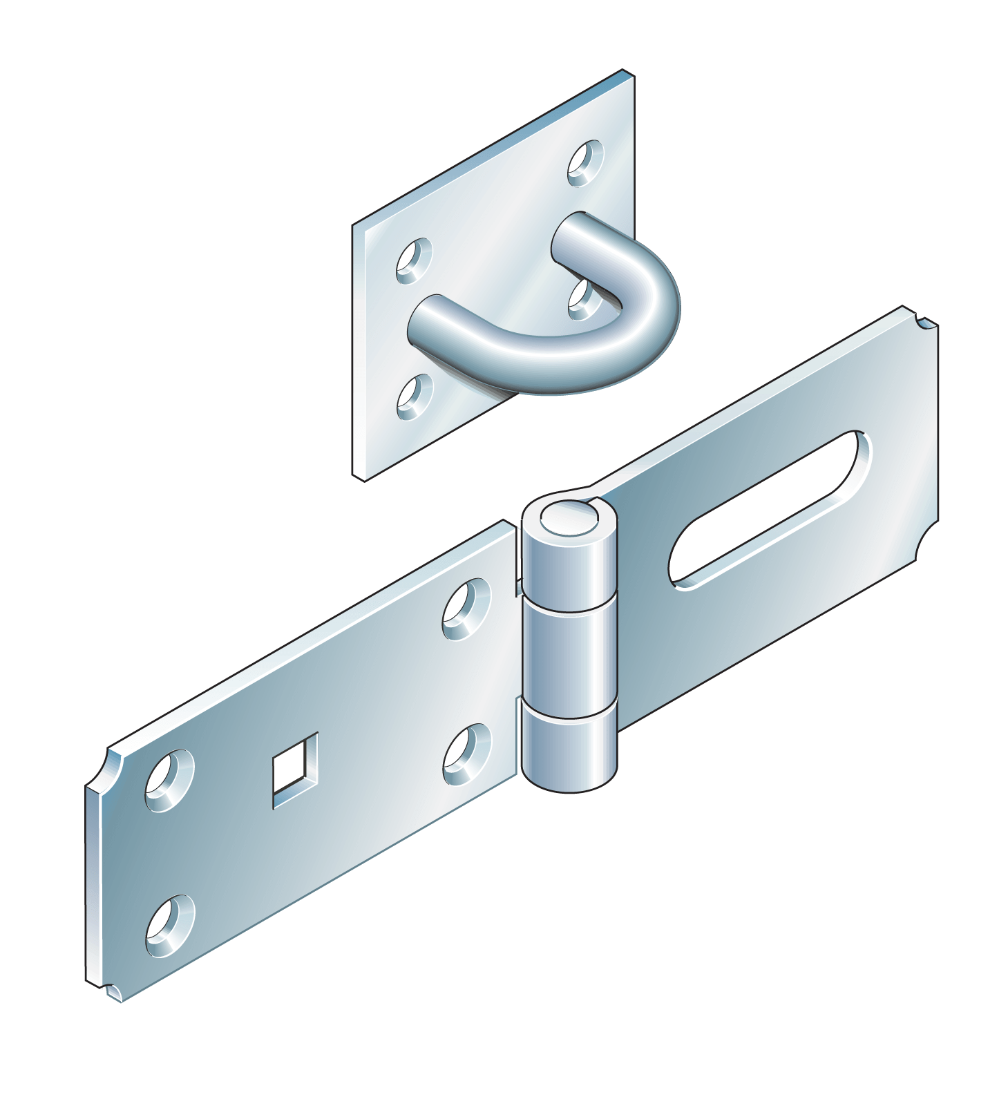 Hasp & Staple Lock 180mm