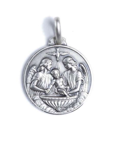 Sterling Silver Baptism Medal Vatican Gift