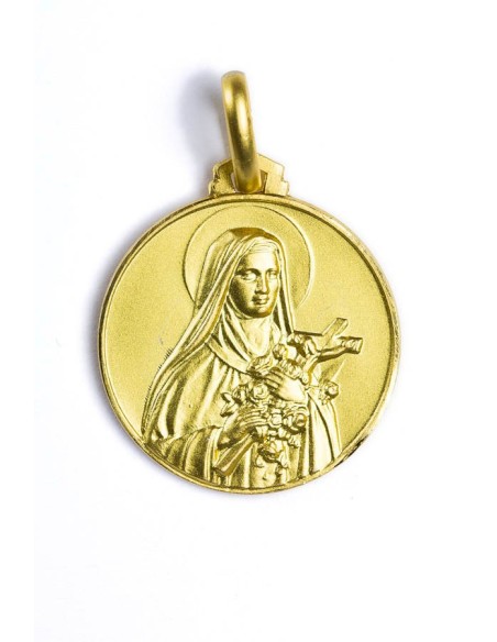 St. Therese of Lisieux gold plated medal Vatican Gift