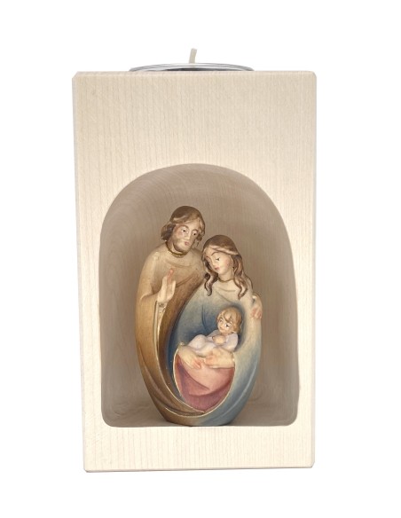 The Nativity Wooden statue candle holder Vatican Gift