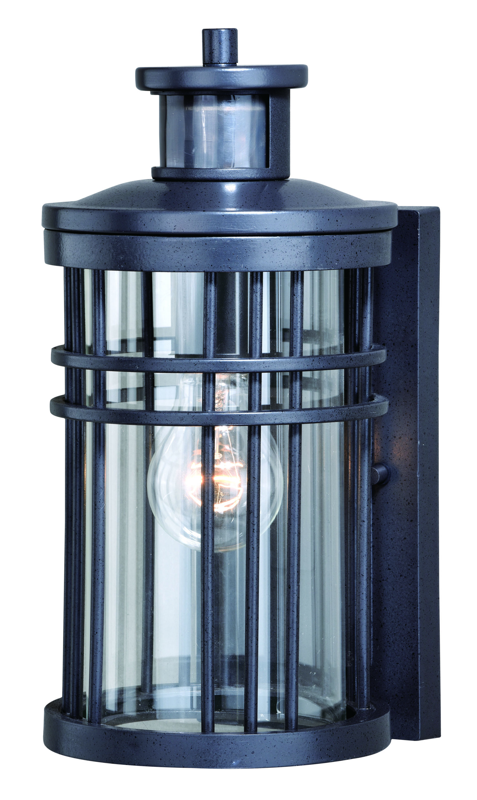 Wrightwood Motion Sensor Dusk to Dawn Outdoor Wall Light Vintage Black