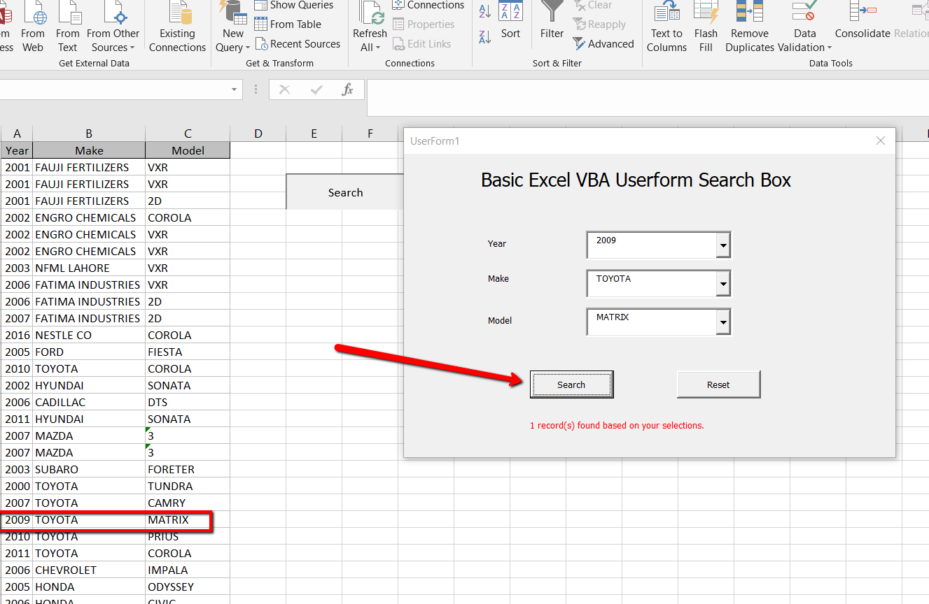 How To Make A Basic Excel VBA UserForm Search Box The Best Free Excel