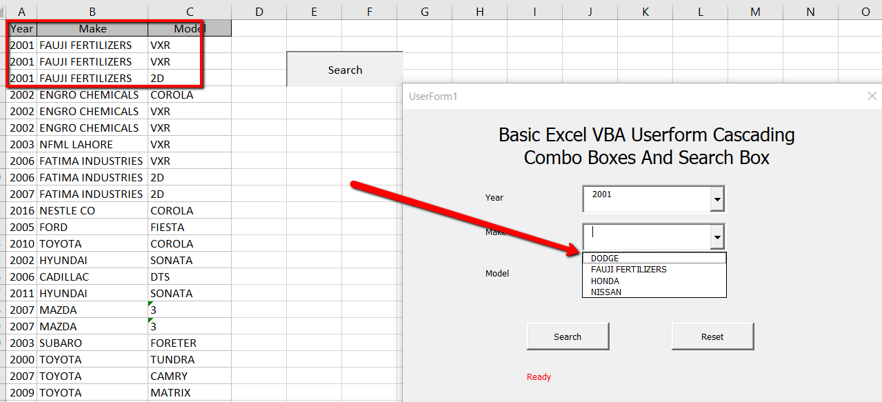 cascading combo boxes excel vba userform The Best Free Excel VBA