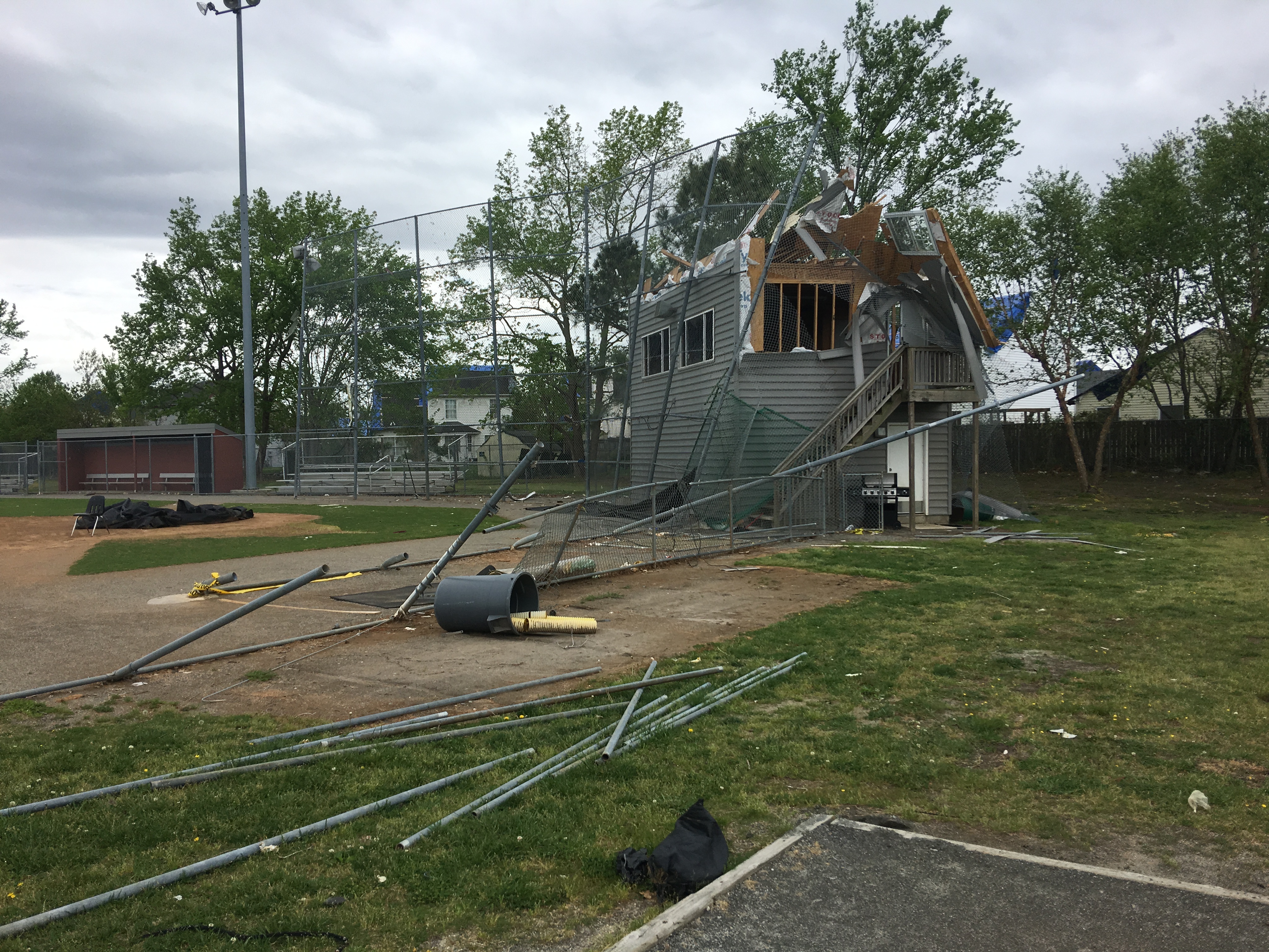 Batter up! Landstown baseball field repairs underway after tornado