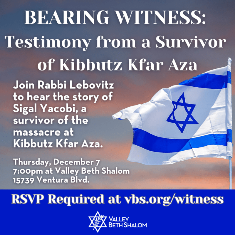 Bearing Witness Testimony from a Survivor Event Valley Beth Shalom
