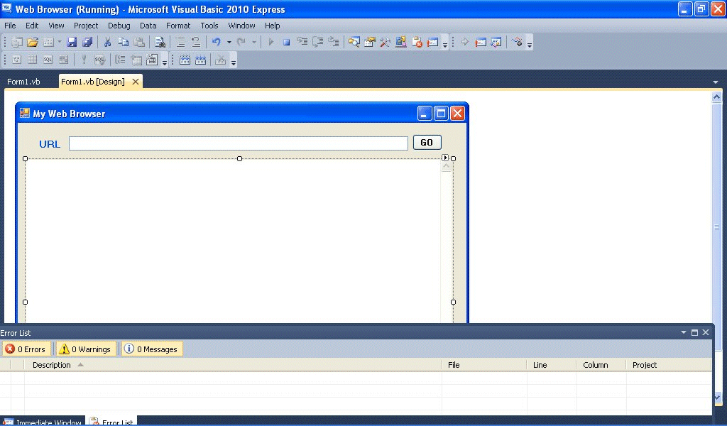 Visual Basic 2010 Lesson 19 Creating A Simple  Browser Visual