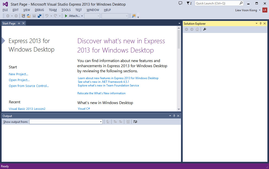 Visual Basic 2013 Lesson 1 Introduction to Visual Basic 2013 Visual