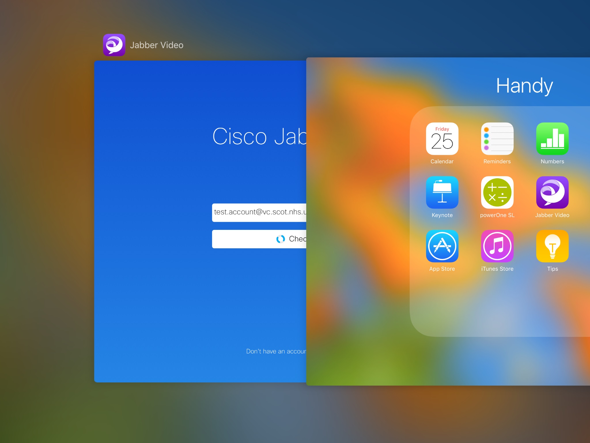 Jabber Video and iOS 9 or 10 NHSS National Video Conferencing Service