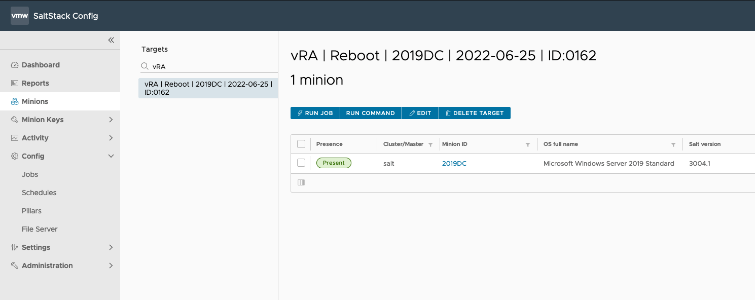 VMware vRealize SaltStack Config API vCROCS