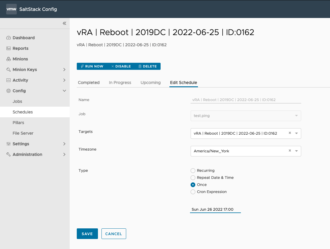 VMware vRealize SaltStack Config API vCROCS