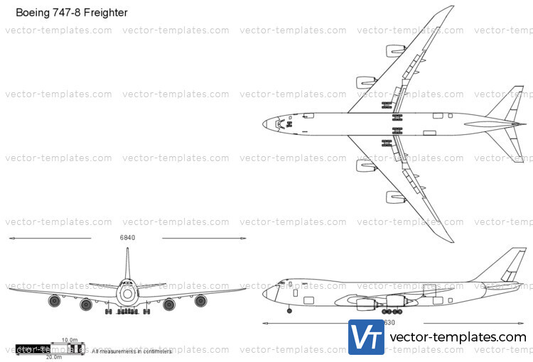 Templates Modern airplanes Boeing Boeing 7478 Freighter