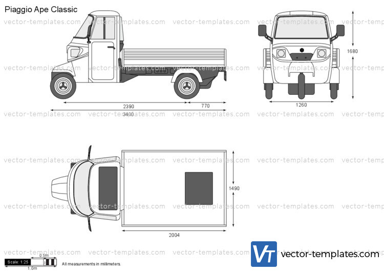 Templates Cars Various Cars Piaggio Ape Classic