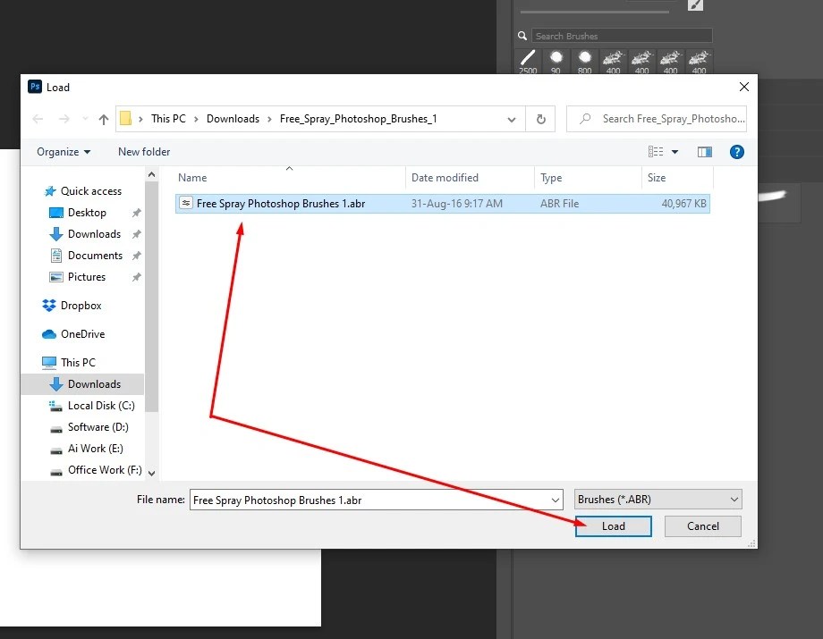 How to install brushes in Vector Design US, Inc