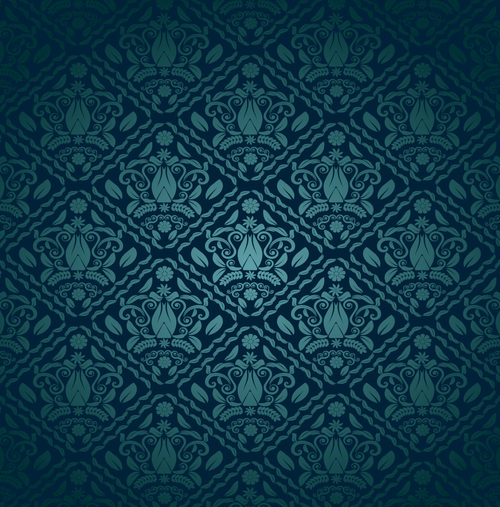 Blue Ornate Vector Pattern