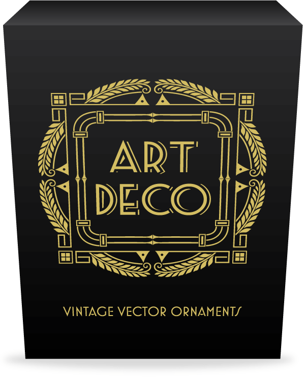 Ultimate Art Deco vector Pack 275 Decorative Frames, 70 Illustrations