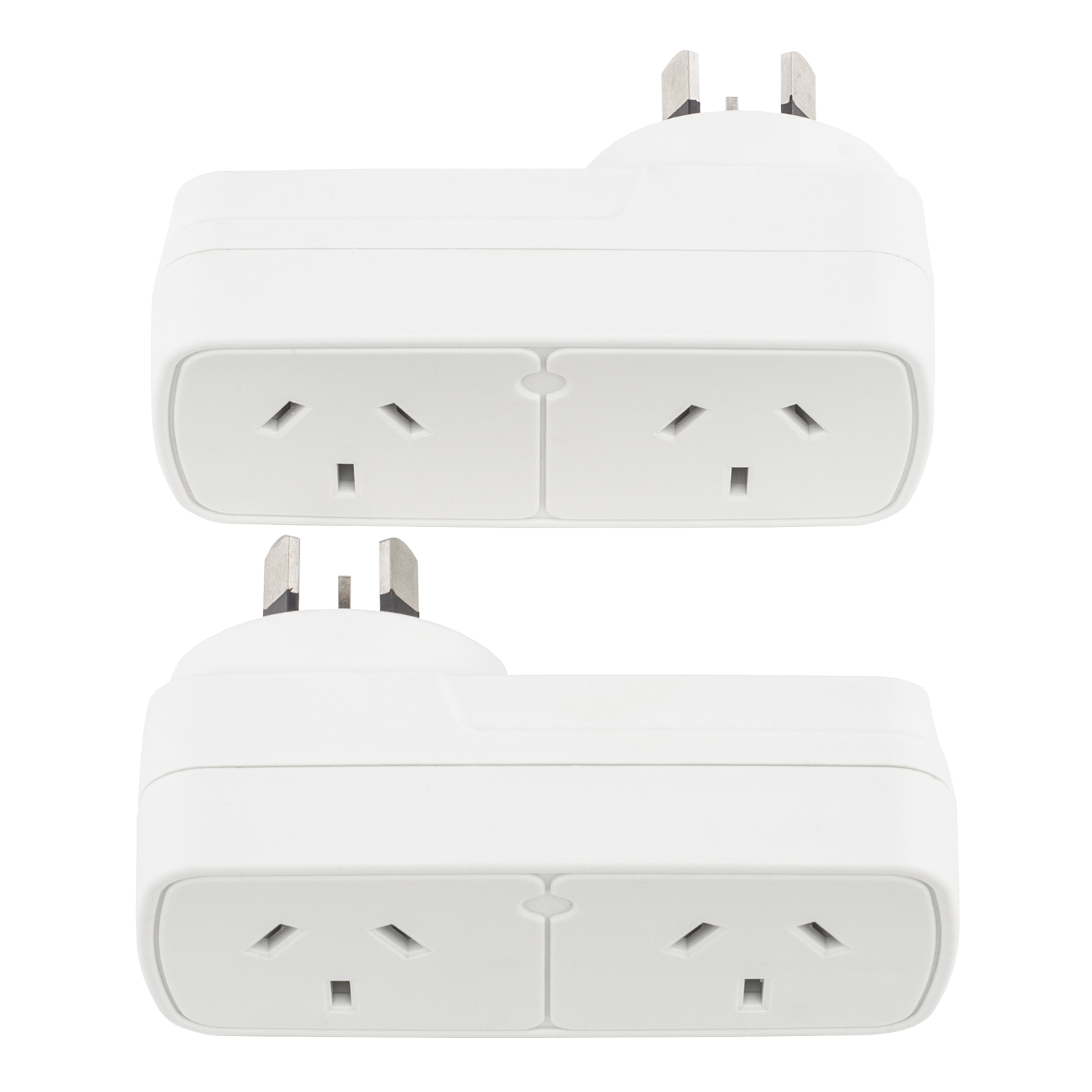 Double Adaptors 240V. Left and Right 2 Pack.
