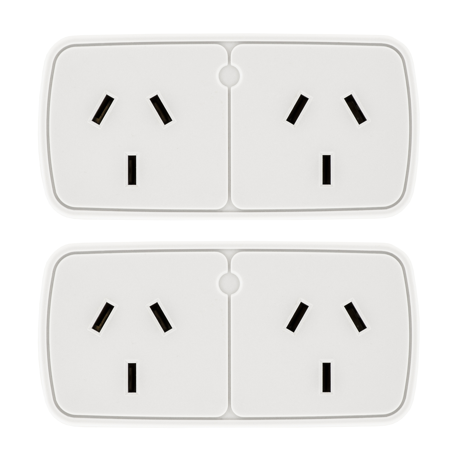 Double Adaptors 240V. Left and Right 2 Pack.