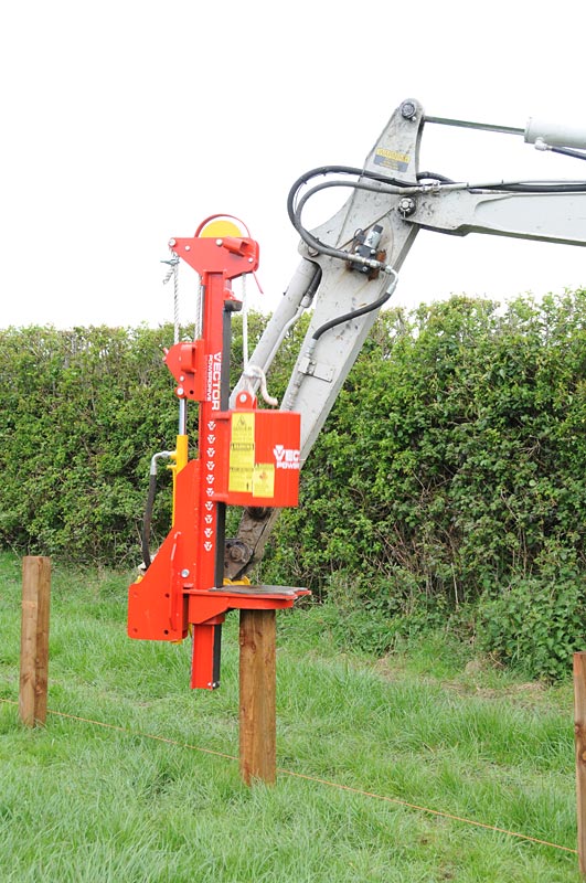 Model 6 MiniExcavator Post Driver Vector PowerDrive