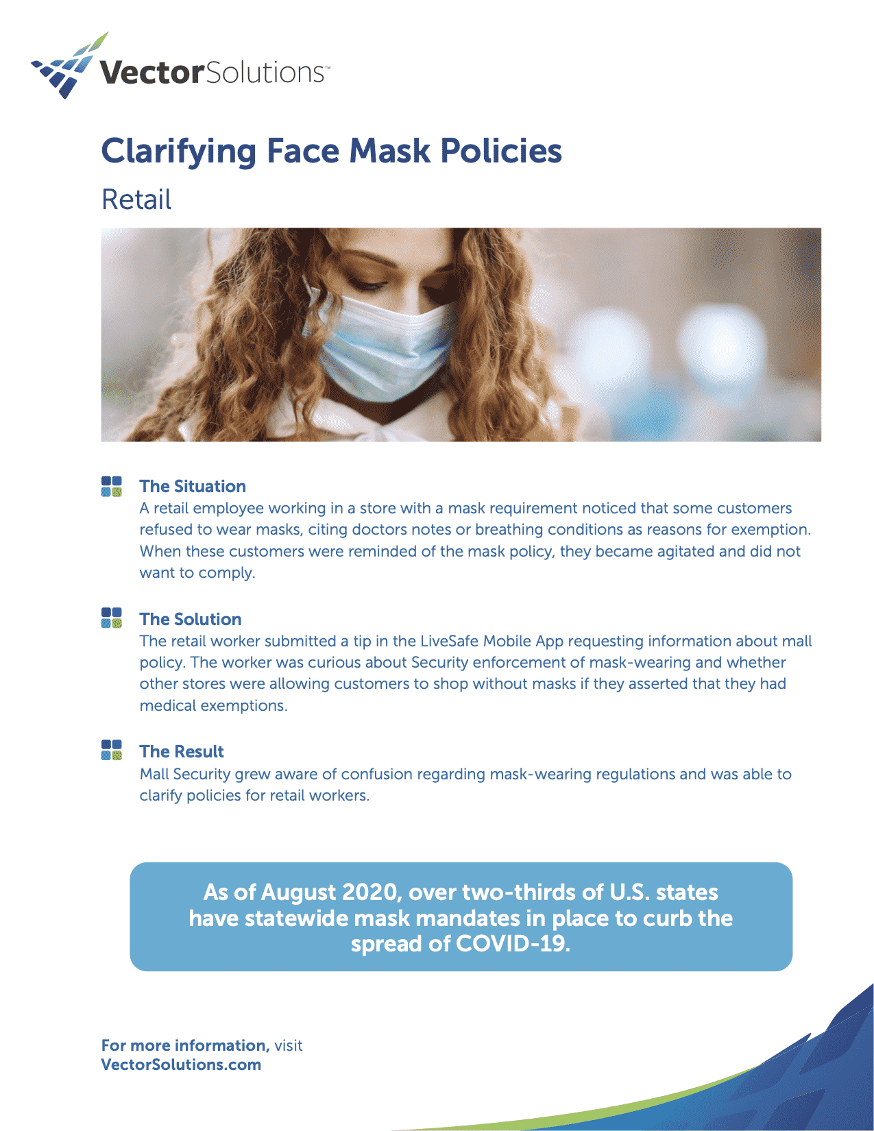 Retail Industry Clarifying Face Mask Policies Vector Solutions
