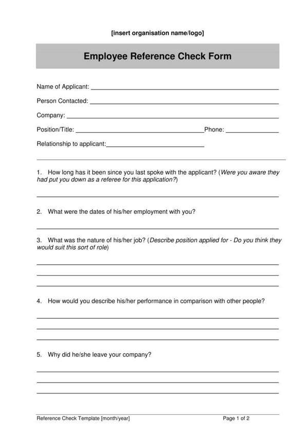 30+ Reference Check Templates and Forms Free and Premium DOC,PDF