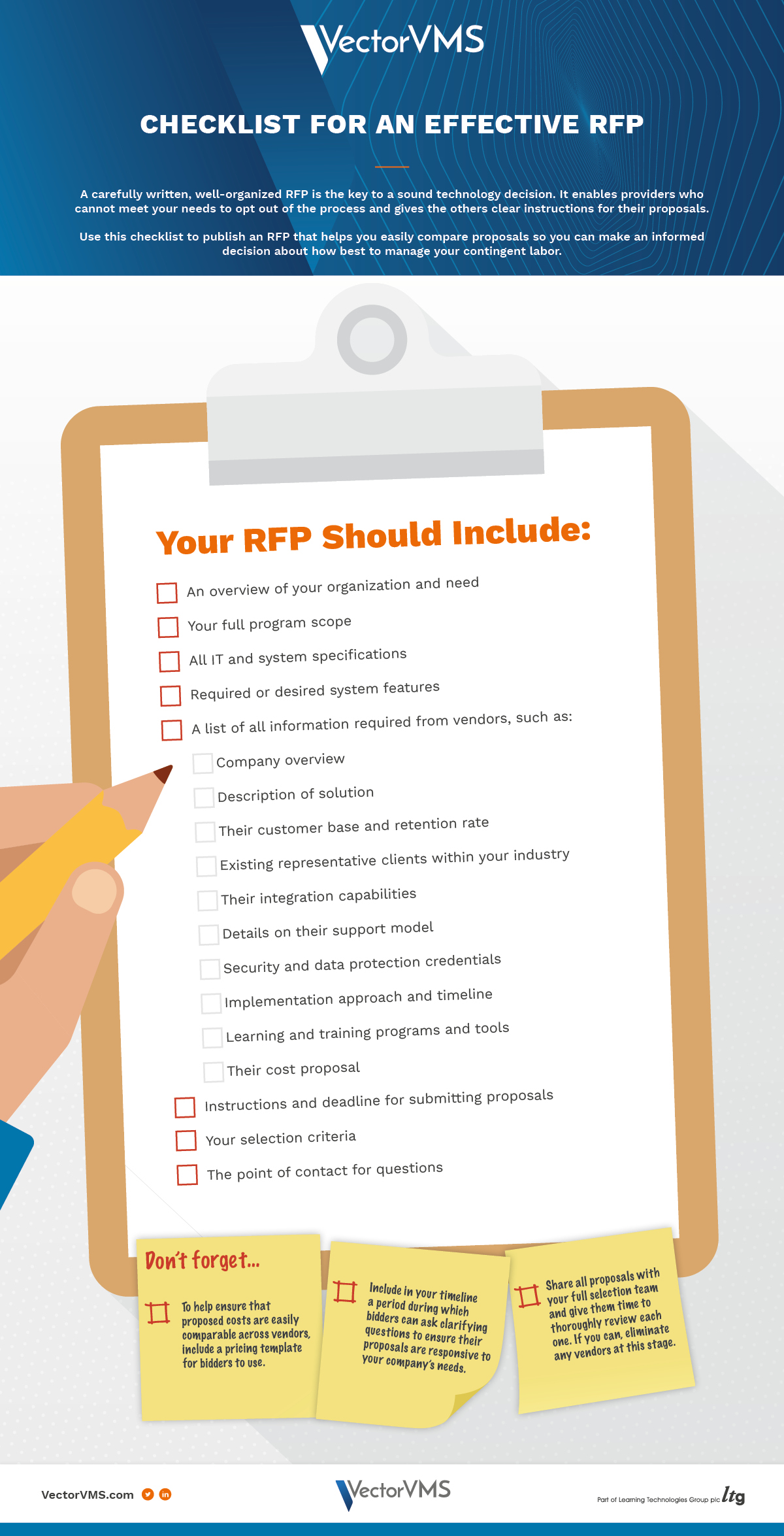 Checklist for an Effective RFP VectorVMS