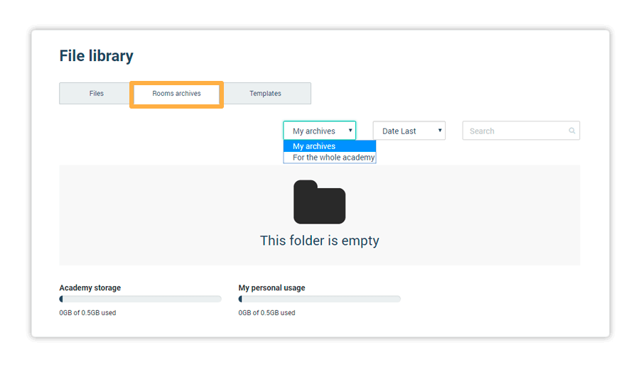 Virtual Classroom File Library VEDAMO