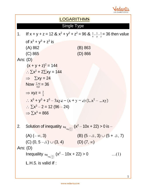 Solving Logarithmic Equations And Inequalities 7 4 Answers Tessshebaylo