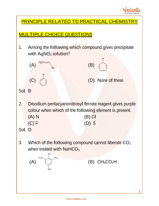 JEE Main Principle Related to Practical Chemistry