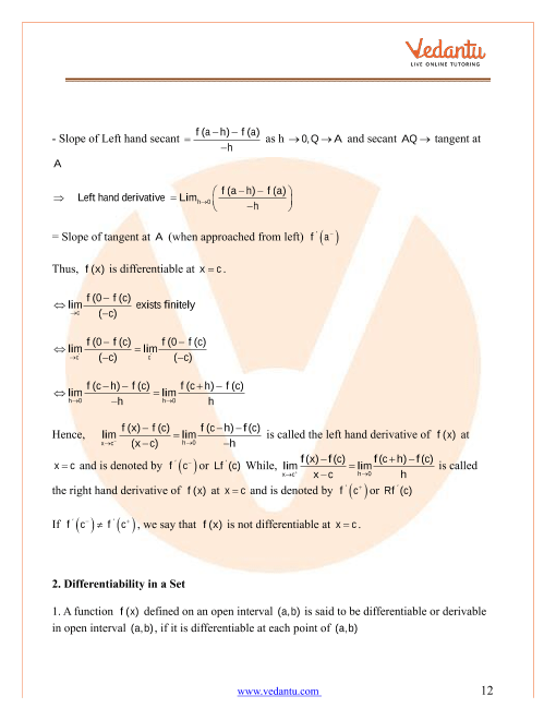 CBSE Class 12 Mathematics Chapter 5 Continuity and