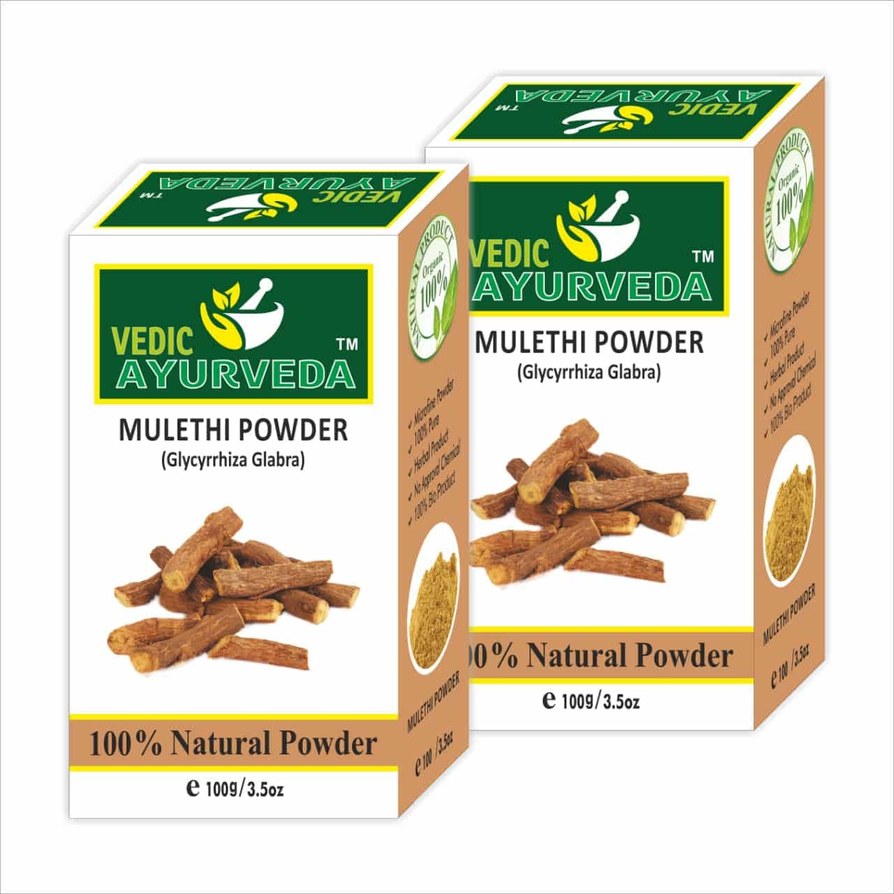 Mulethi Powder for Skin & Hair Pack of 2 Vedicayurveda