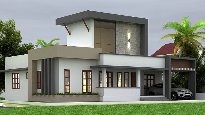 1250 Square Feet Single Floor Contemporary Home Design