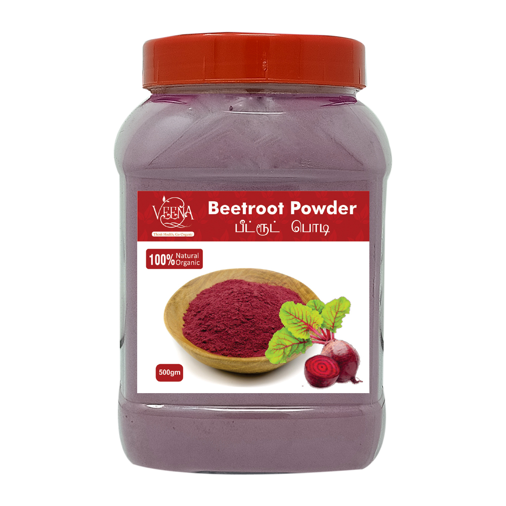 Beetroot Powder பீட்ரூட் பொடி 250 & 500 Grams Veena Organic Products