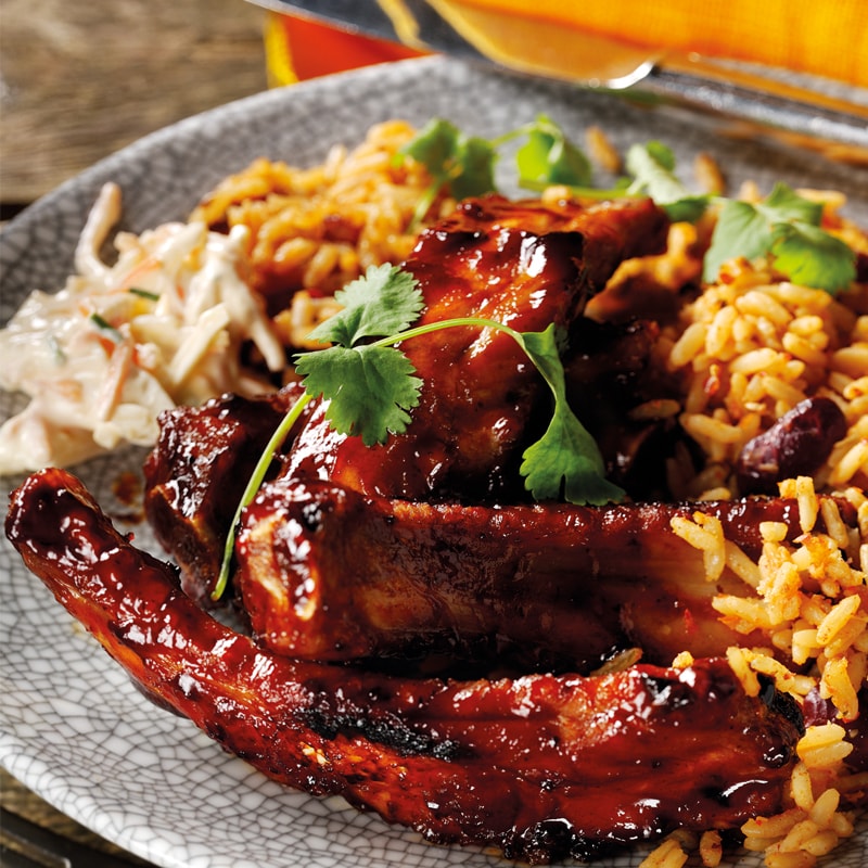 New Orleans Style Glazed BBQ Ribs Recipe Veetee Rice Veetee