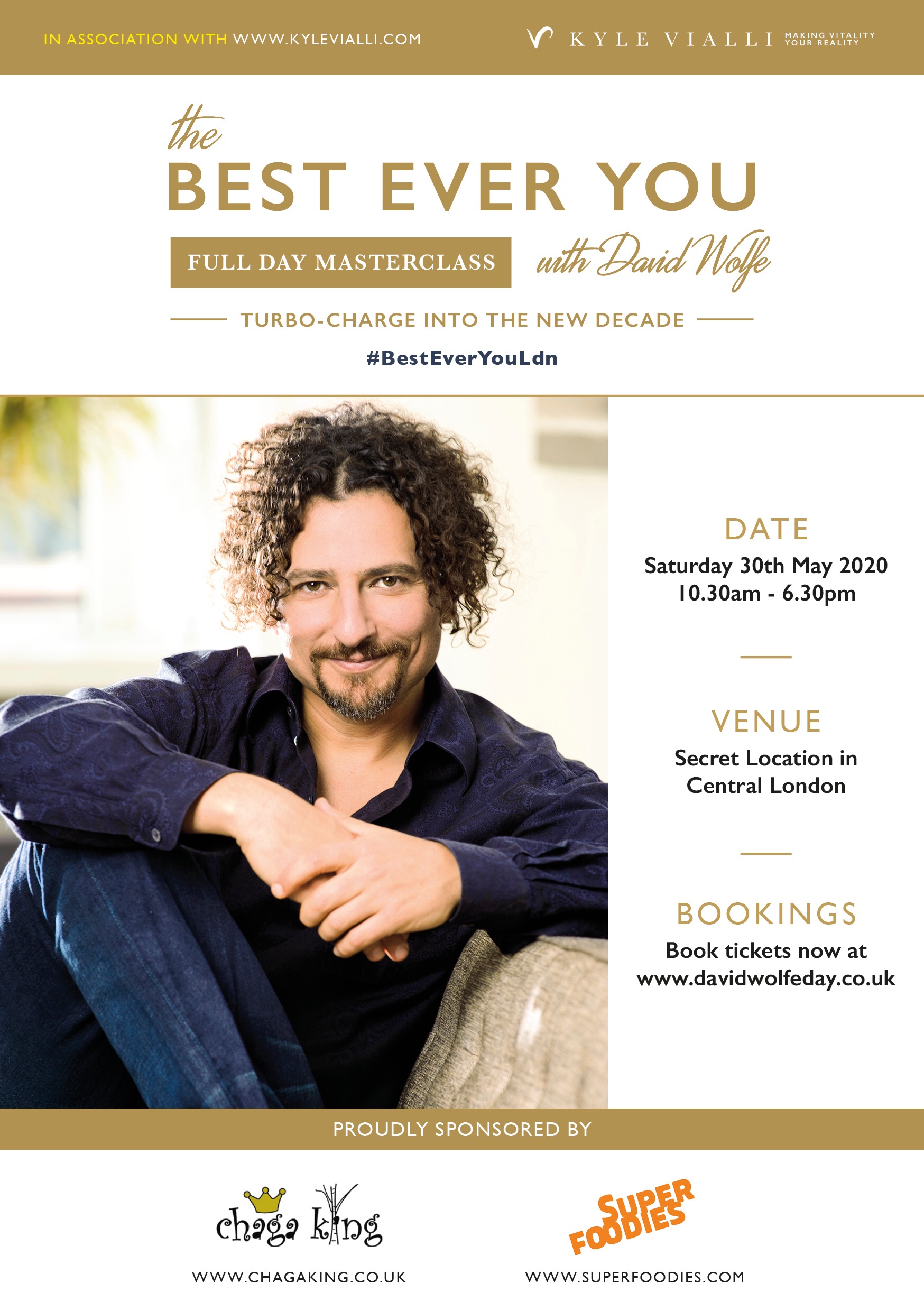 The Best Ever You with David Wolfe 2020 Full Day Masterclass, London