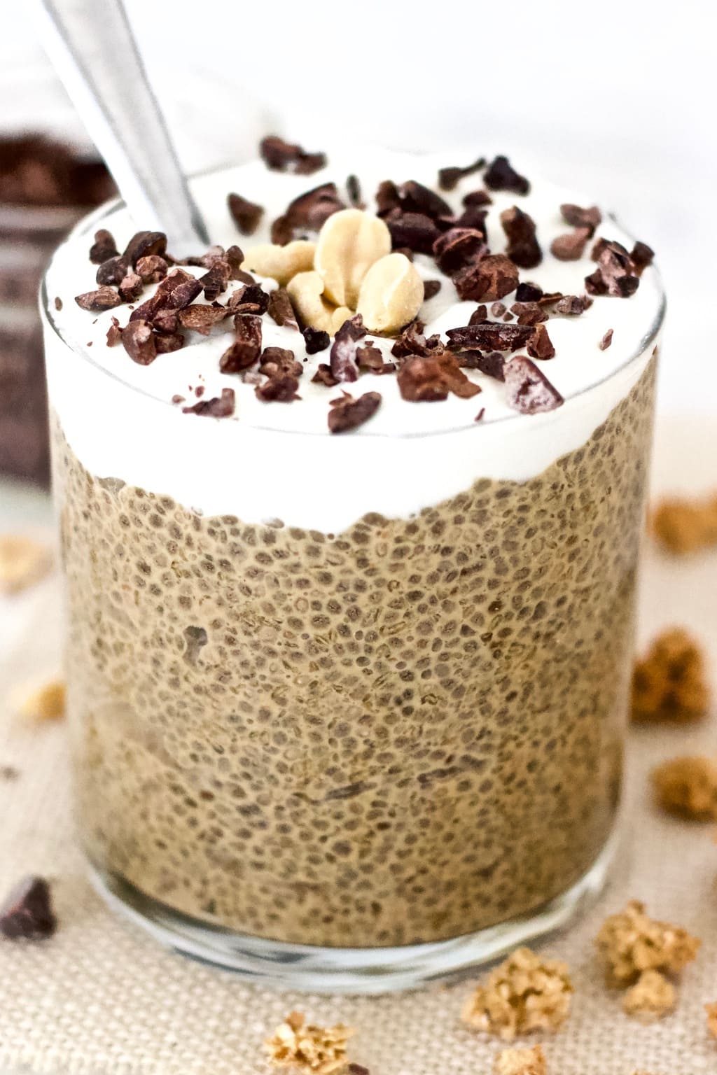 Keto Peanut Butter Chia Pudding (Vegan + GlutenFree + SugarFree)