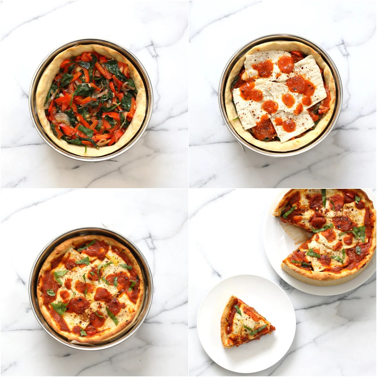 Vegan Deep Dish Pizza Recipe 20 min Crust! Vegan Richa