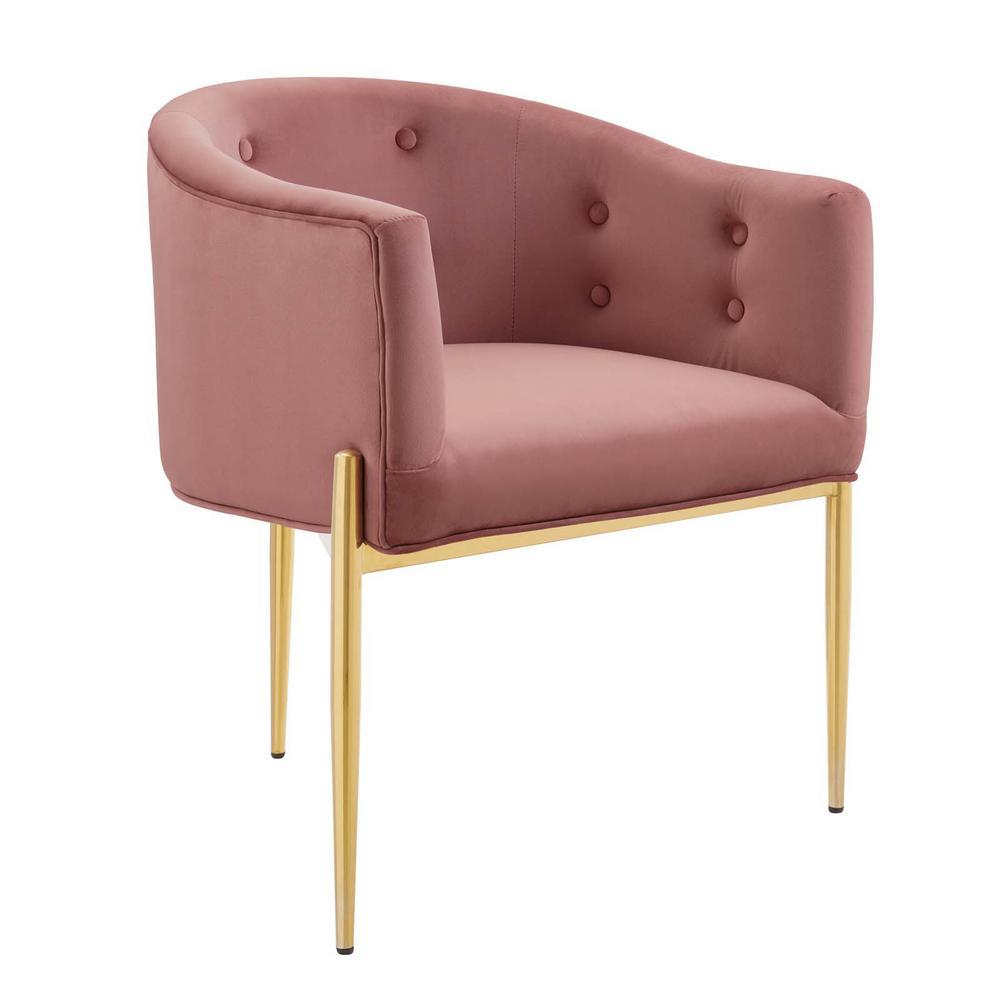 Savour Dusty Rose Velvet Tufted Performance Accent Chairs Las Vegas