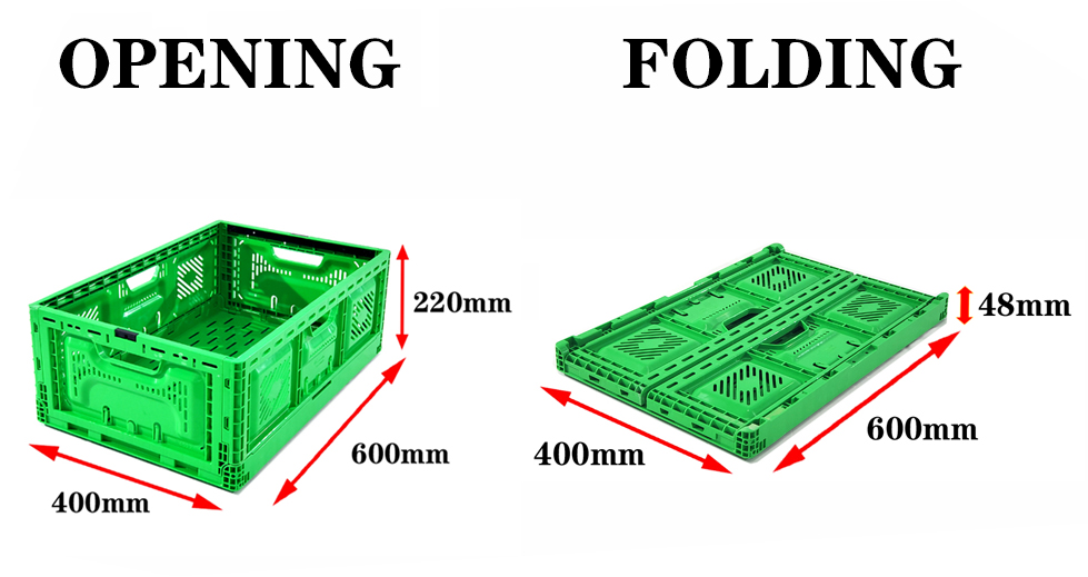 Folding vegetable crates,Foldable crates for groceries Factory Price‎